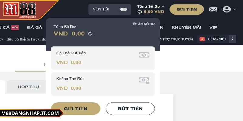 Rút tiền M88 - Hướng dẫn nhanh chóng và an toàn 100% Tìm hiểu về số dư trong tài khoản M88