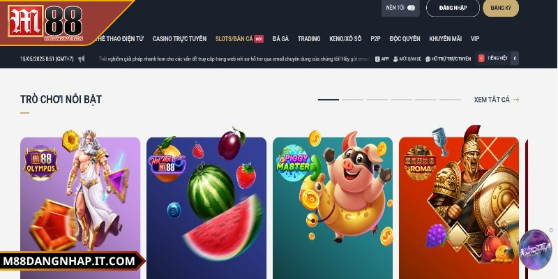 m88 - Trang Chủ Kho slot tại M88 được săn đón hàng đầu